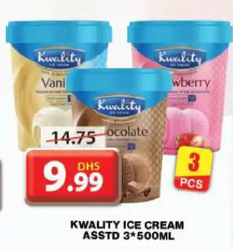 Grand Hyper Market KWALITY ICE CREAM ASSTD 3X500ML offer