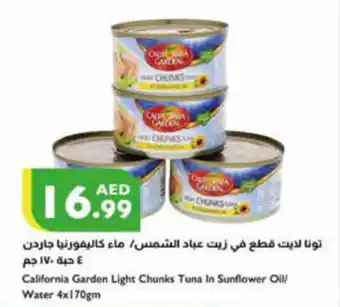 Istanbul Supermarket California Garden Light Chunks Tuna In Sunflower Oil Water 4x170gm offer