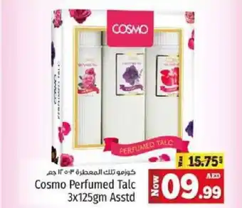 Kenz Hypermarket Cosmo Perfumed Talc 3x125gm Asstd offer