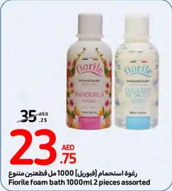 Carrefour Fiorile foam bath 1000ml 2 pieces assorted offer
