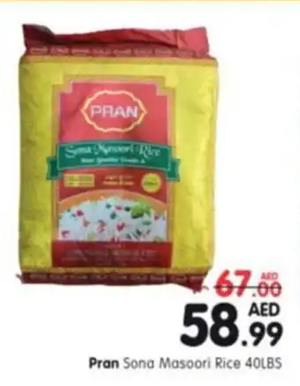 Al Madina Pran Sona Masoori Rice 40LBS offer