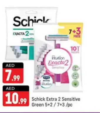 Shaklan Schick Extra 2 Sensitive Green 5+2 7+3 pc offer