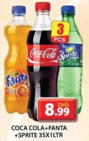 Grand Hyper Market COCA COLA+FANTA +SPRITE 3SX1LTR offer