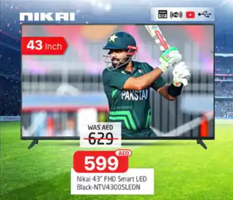 Al Madina Hypermarket Nikai 43 FHD Smart LED Black NTV4300SLEDN offer