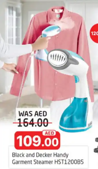 Al Madina Hypermarket Black and Decker Handy Garment Steamer HST1200B5 offer