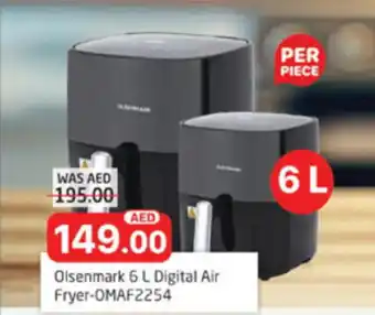 Al Madina Hypermarket Olsenmark 6 L Digital Air Fryer OMAF2254 offer