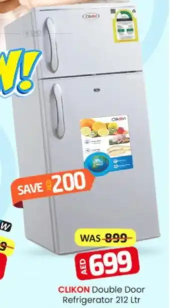 Al Madina CLIKON Double Door Refrigerator 212 Ltr offer