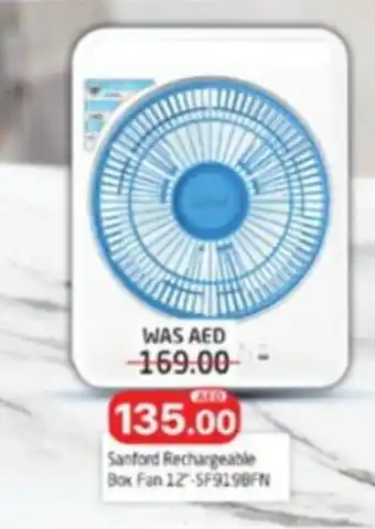 Al Madina Sanford Rechargeable Box Fan 12 SF9198FN offer