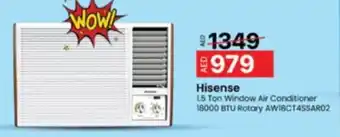 Al Madina Hisense 1.5 Ton Window Air Conditioner 18000 BTU Rotary AW18CT4SSAR02 offer