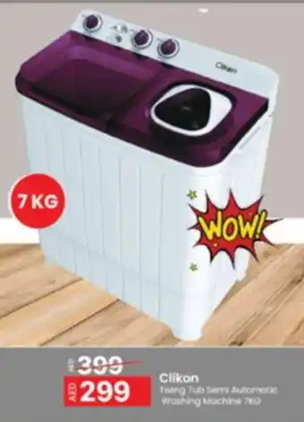Al Madina Clikon Twing Tub Semi Automatic Washing Machine 7KG offer