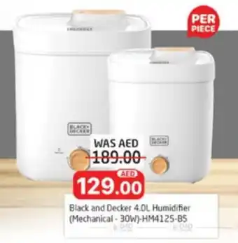 Al Madina Black and Decker 4.0L Humidifier (Mechanical-30W)-HM4125-B5 offer