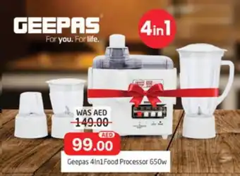 Al Madina Geepas 4in1 Food Processor 650w offer