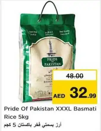Nesto Pride Of Pakistan XXXL Basmati Rice 5kg offer