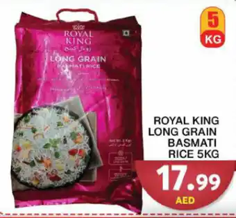 Grand Hyper Market ROYAL KING LONG GRAIN BASMATI RICE 5KG offer