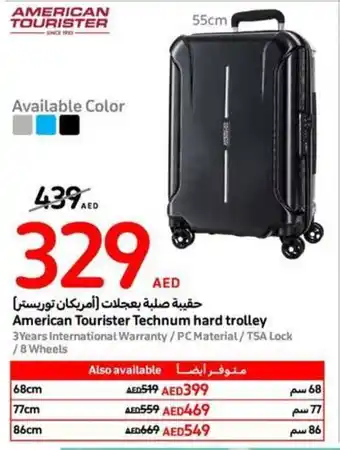 Carrefour American Tourister Technum hard trolley offer