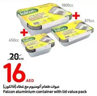 Carrefour Falcon aluminium container with lid value pack offer