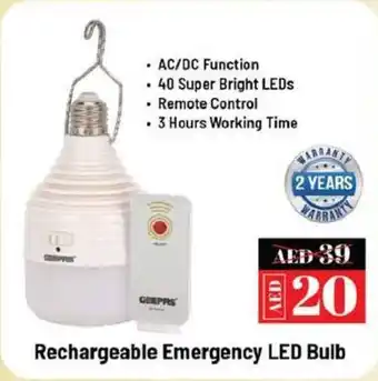 Nesto Rechargeable Emergency LED Bulb offer