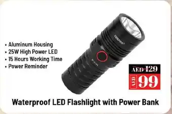 Nesto Waterproof LED Flashlight with Power Bank offer