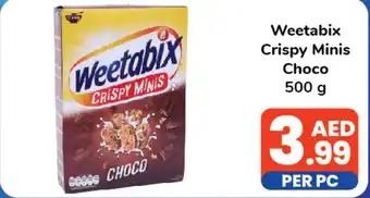 Day To Day Weetabix Crispy Minis Choco 500g offer