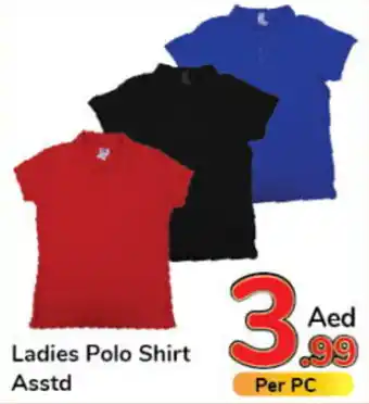 Day To Day Ladies Polo Shirt Asstd offer