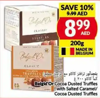 Viva Belgid'Or Cocoa Dusted Truffles with Salted Caramel / Cocoa Dusted Truffles 200g offer