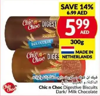 Viva Chic n Choc Digestive Biscuits Dark / Milk Chocolate 300g offer