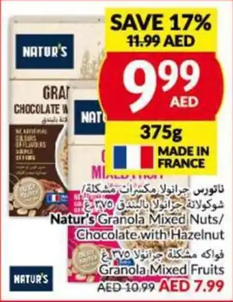 Viva Natur's Granola Mixed Nuts / Chocolate with Hazelnut 375g offer