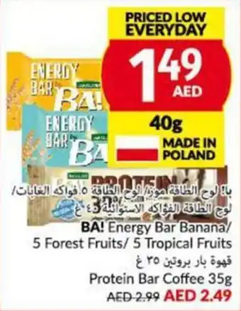 Viva BA! Energy Bar Banana / 5 Forest Fruits / 5 Tropical Fruits 40g offer