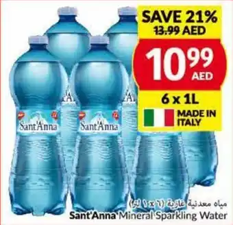 Viva Sant' Anna Mineral Sparkling Water 6 x 1L offer