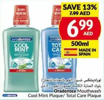 Viva Oradentex Mouthwash Cool Mint Plaque / Total Care Plaque 500mL offer