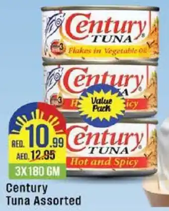 West Zone Supermarket Century Tuna Assorted 3 x 180gm offer