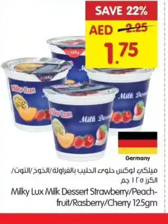 Gala Supermarket Milky Lux Milk Dessert Strawberry/Peach- fruit/Rasberry/Cherry 125gm offer