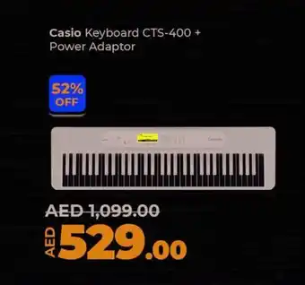 Lulu Hypermarket Casio Keyboard CTS-400 + Power Adaptor offer