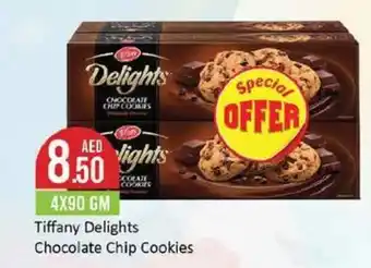 West Zone Supermarket Tiffany Delights Chocolate Chip Cookies 4X90 GM offer