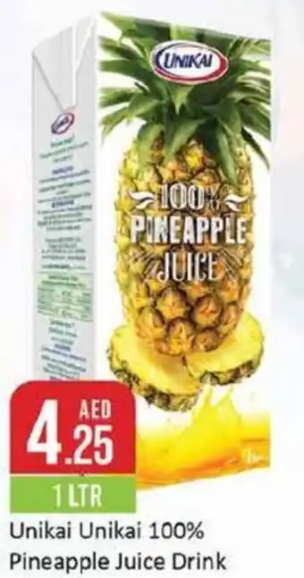 West Zone Supermarket Unikai Unikai 100% Pineapple Juice Drink 1LTR offer