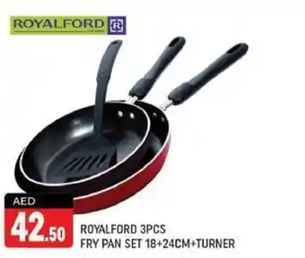 Shaklan ROYALFORD 3PCS FRY PAN SET 18+24CM+TURNER offer