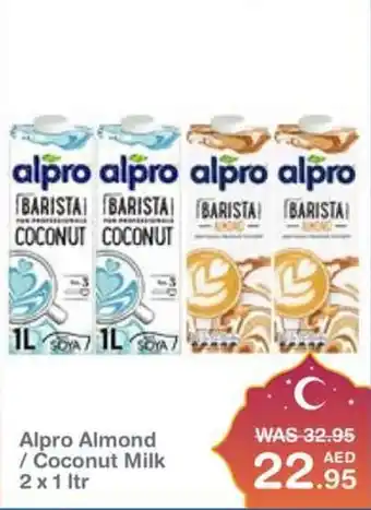 Choithrams Alpro Almond Coconut Milk 2x1 ltr offer