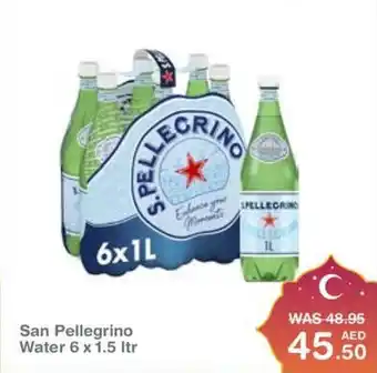 Choithrams San Pellegrino Water 6 x 1.5 ltr offer