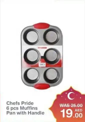 Choithrams Chefs Pride 6 pcs Muffins Pan with Handle offer
