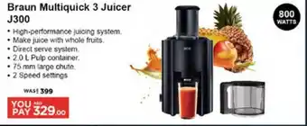 Choithrams Braun Multiquick 3 Juicer J300 offer