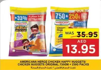 Spar AMERICANA HEROZ CHICKEN HAPPY NUGGETS CHICKEN NUGGETS ORIGINAL 750GM +250G PACKS offer