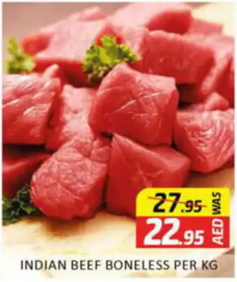 Al Madina Hypermarket INDIAN BEEF BONELESS PER KG offer