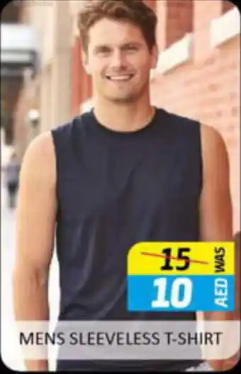 Al Madina Hypermarket MENS SLEEVELESS T-SHIRT offer