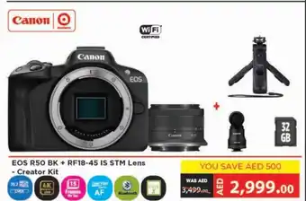 Emax EOS R50 BK + RF18 45 IS STM Lens Creator Kit offer