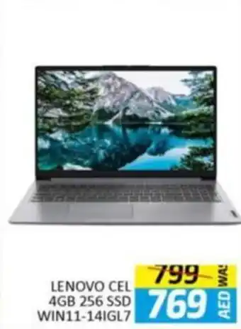 Al Madina LENOVO CEL 4GB 256 SSD WIN11 14IGL7 offer