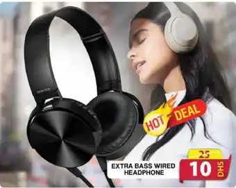 Grand Hyper Market EXTRA BASS WIRED HEADPHONE offer