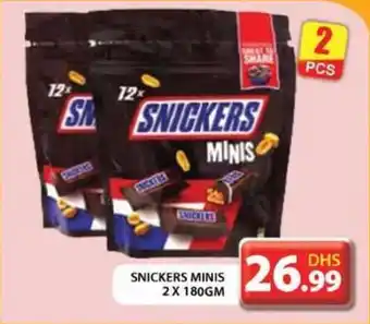 Grand Hyper Market SNICKERS MINIS 2 X 180GM offer
