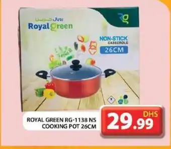 Grand Hyper Market ROYAL GREEN RG-1138 NS COOKING POT 26CM offer