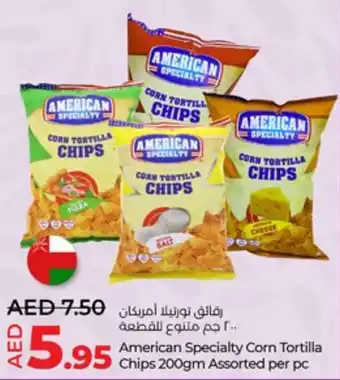 Lulu Hypermarket American Specialty Corn Tortilla Chips 200gm Assorted per pc offer
