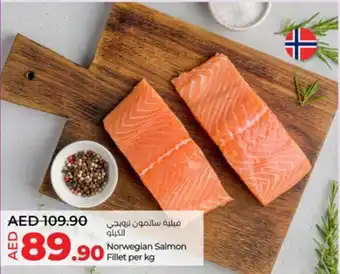Lulu Hypermarket Norwegian Salmon Fillet per kg offer